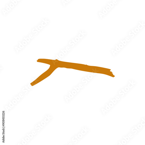 Cartoon wooden twig