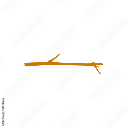 Cartoon wooden twig