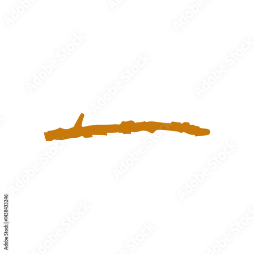 Cartoon wooden twig