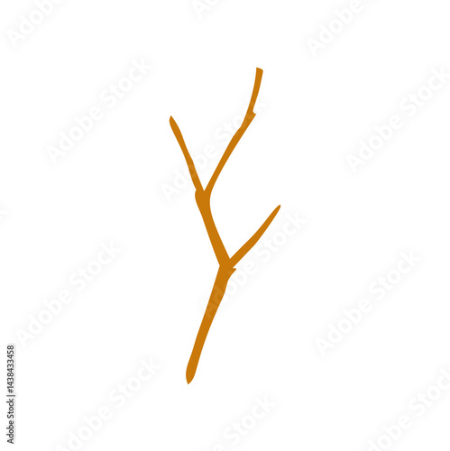 Cartoon wooden twig