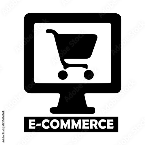 black e-commerce icon