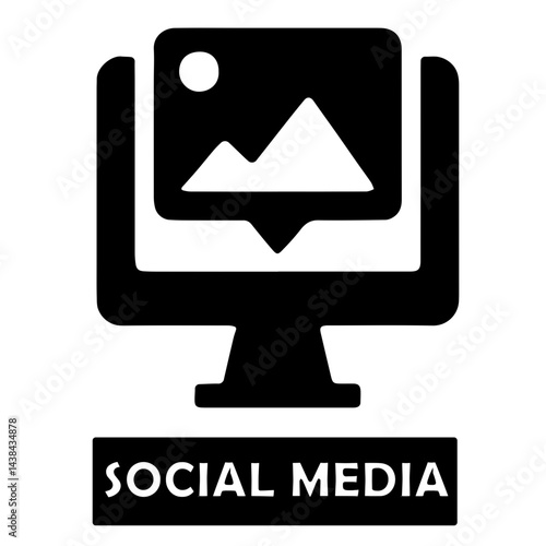 black social media ikon