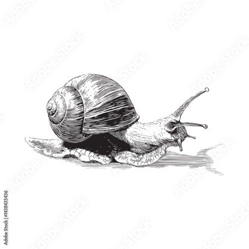 Snail vector design isolated on white background