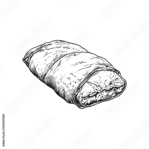 strudel vector design isolated on white background