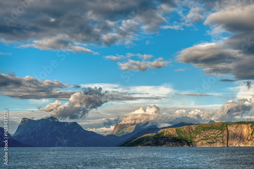Obraz na płótnie The beautiful landscapes of Storjord, Norland, Norway w salonie