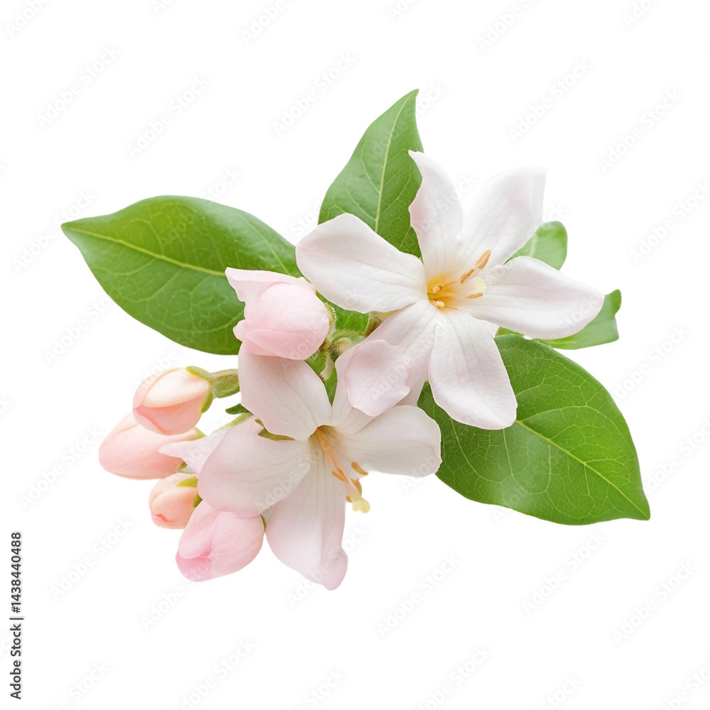 Obraz premium Pink Jasmine isolated on white background