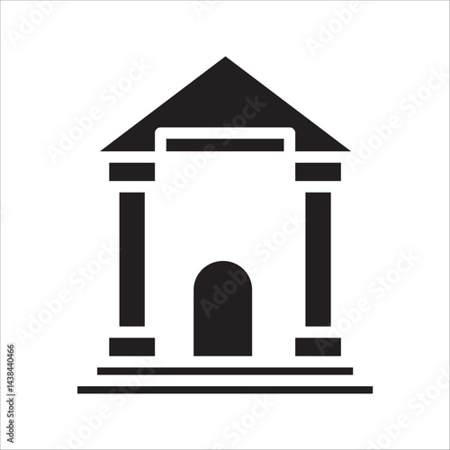 city ​​hall building line icon,outline vector sign,house of parliament,on white background