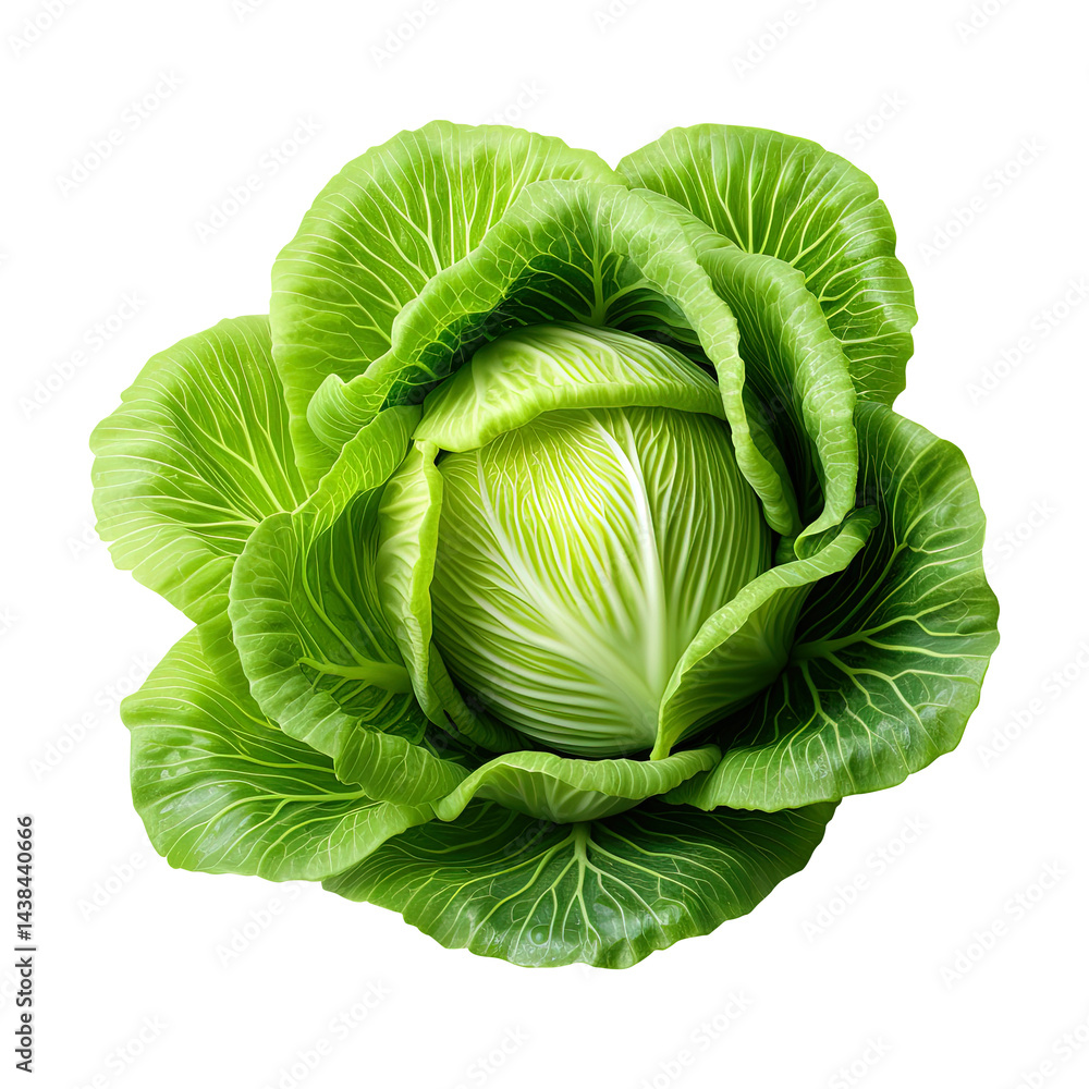 cabbage isolated on transparent white background, clipping path