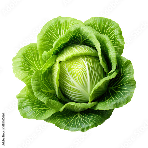cabbage isolated on transparent white background, clipping path