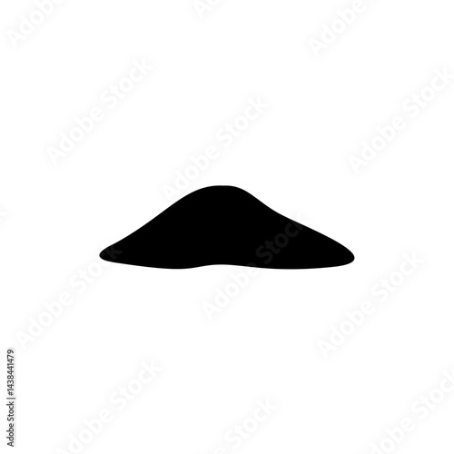 Dirt mound silhouette 