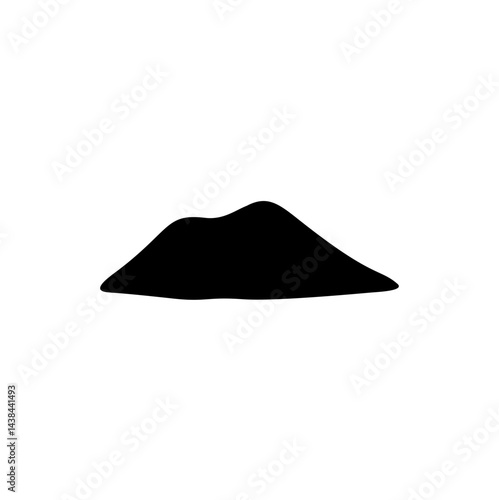 Dirt mound silhouette 