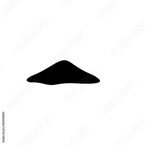 Dirt mound silhouette 