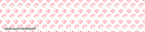 Red heart seamless pattern