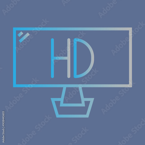 HD Television Icon Design