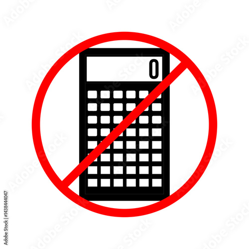 Calculator not Allowed Vector illustration