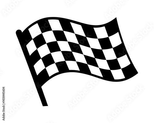 Race Flag Vector Illustration | Racing Flag Silhouette SVG Design for Motorsport Crafts