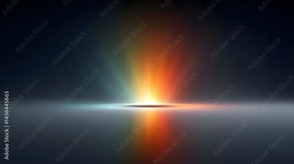 Fototapeta premium Abstract colorful light burst on a dark background