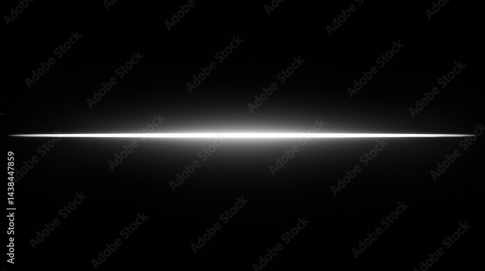 Fototapeta premium A bright white line against a black background.