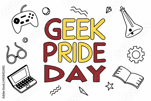 GEEK PRIDE DAY vector illustration