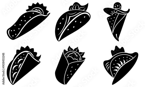 Fajita silhouette vector