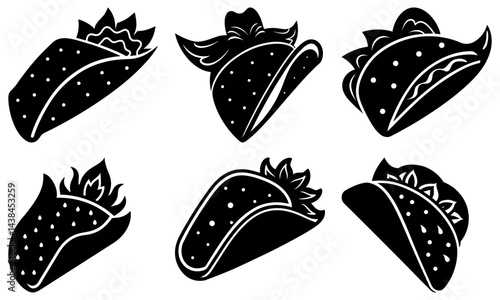 Fajita silhouette vector