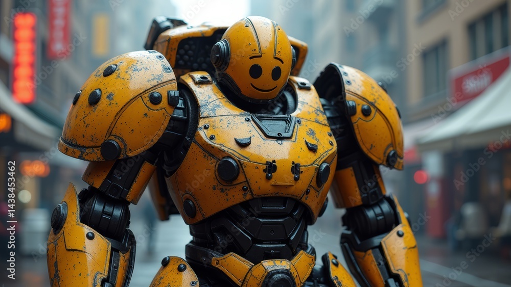 Fototapeta premium Robot images in cities