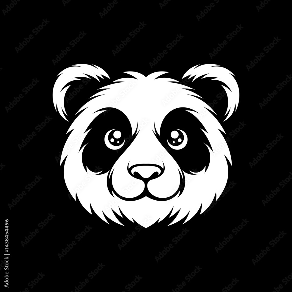 Panda head esport mascot illustration design logo Panda head esport mascot illustration design logo