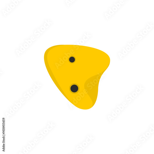 Holds for rock climbing wall gym. Flat style vector illustration.