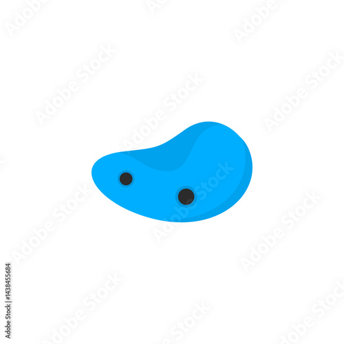 Holds for rock climbing wall gym. Flat style vector illustration.