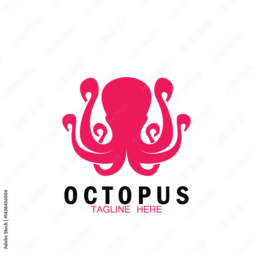 Obraz premium octopus icon vector illustration template design