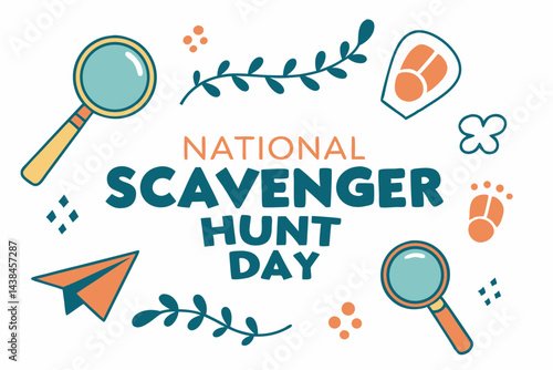 NATIONAL SCAVENGER HUNT DAY vector illustration