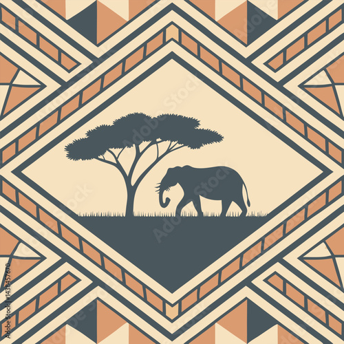 Inspired by African tribal textiles 