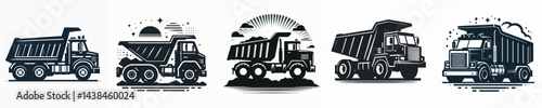 Vector of a dump truck.