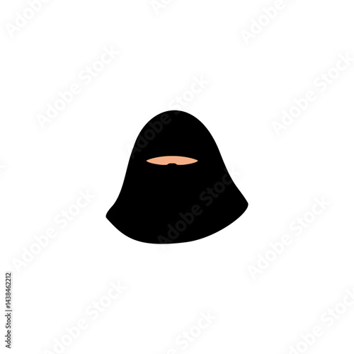 Traditional muslim woman niqab. Vector illustration 