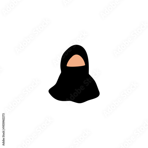 Traditional muslim woman niqab. Vector illustration 