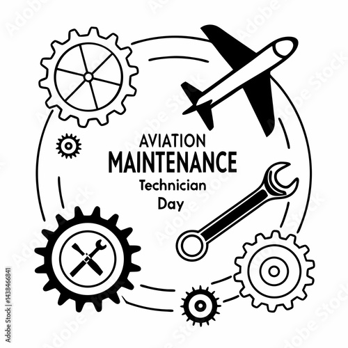 AVIATION MAINTENANCE TECHNICIAN DAY vector illustration