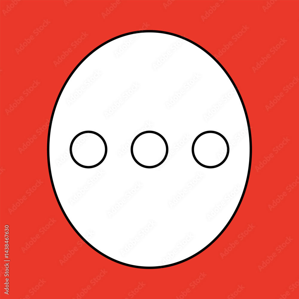 Fototapeta premium Set of blank white speech bubble in flat design, chatting box, message box icon. Balloon doodle style of thinking sign symbol. Speech bubble isolated on background. Communication, Discussion and Text