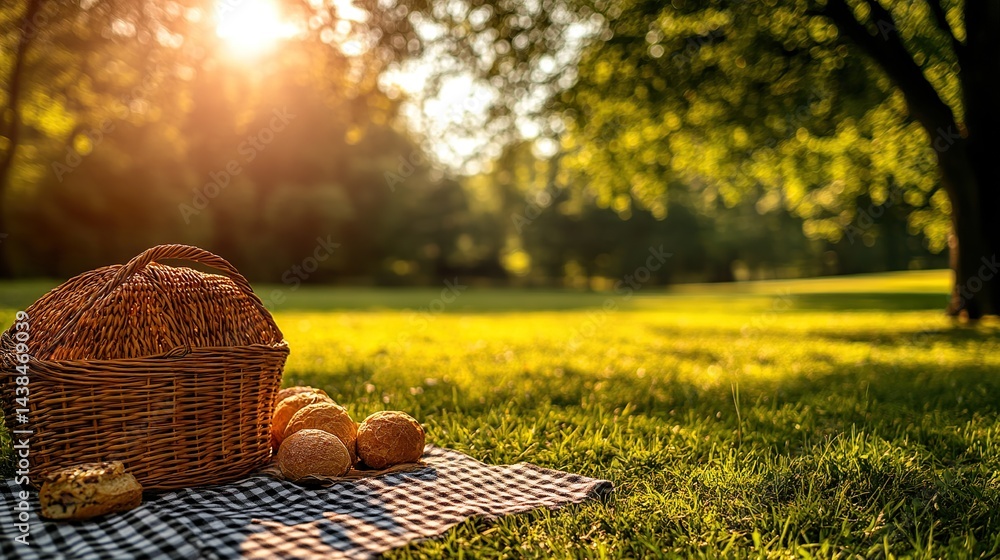 Outdoor Picnic Basket Lunch