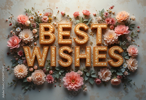 Best Wishes with flowers