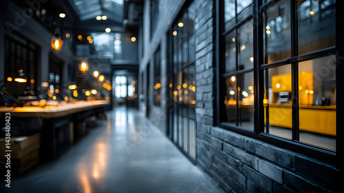 Wallpaper Mural Modern office interior design with blurred background and doorway urban setting photography Torontodigital.ca