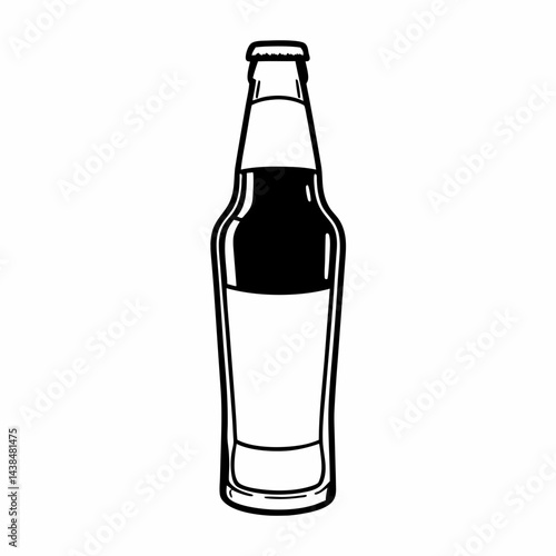 beer bottle vector illustration