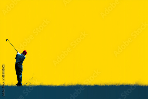 Silhouette de golfeur