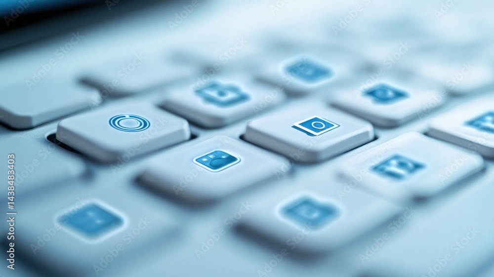 Modern keyboard with media keys Modern keyboard with media keys