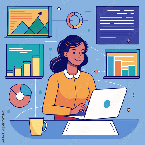 Businessman and businesswoman working on laptops in an office environment