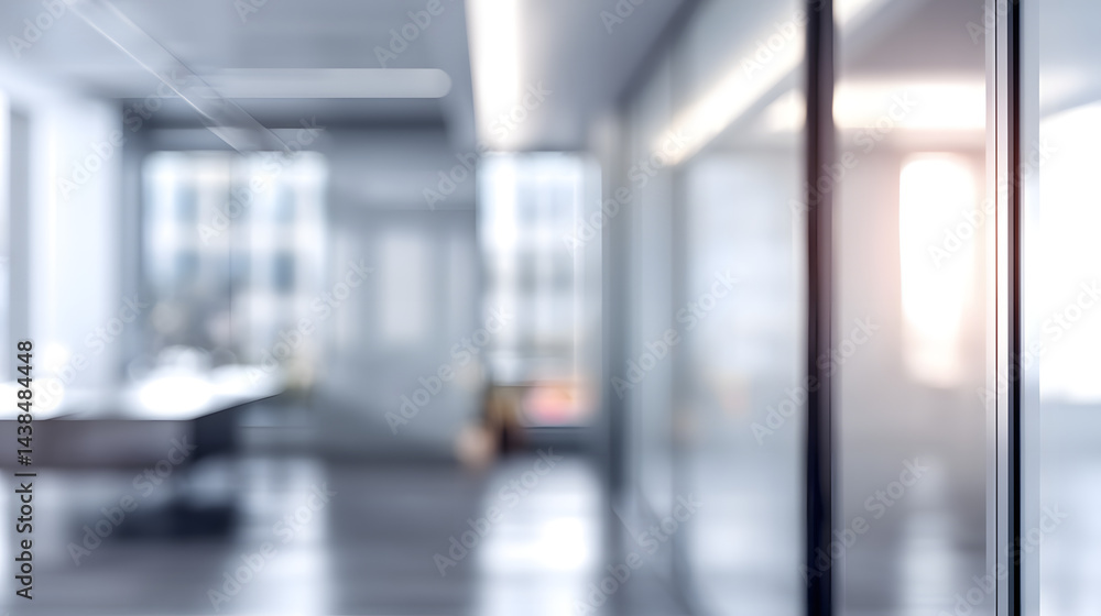 Blurred office interior with doorway modern workspace professional environment calm atmosphere Blurred office interior with doorway modern workspace professional environment calm atmosphere