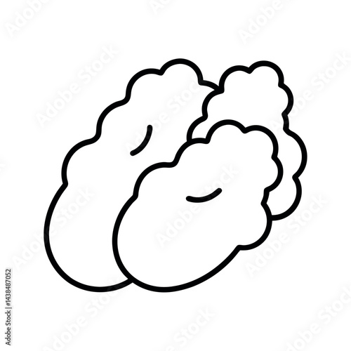 outline of a chicken nuggets line art vector