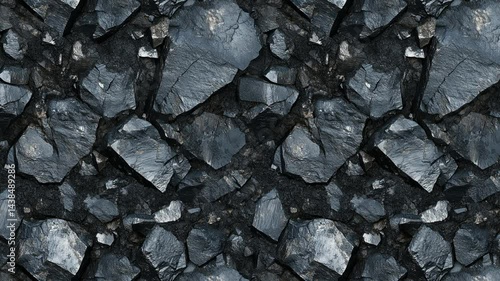 Wallpaper Mural Black coal surface macro rotating in dark lighting. Torontodigital.ca
