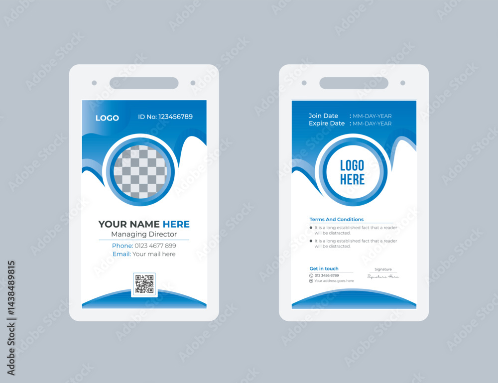 Professional Employee ID Card Design