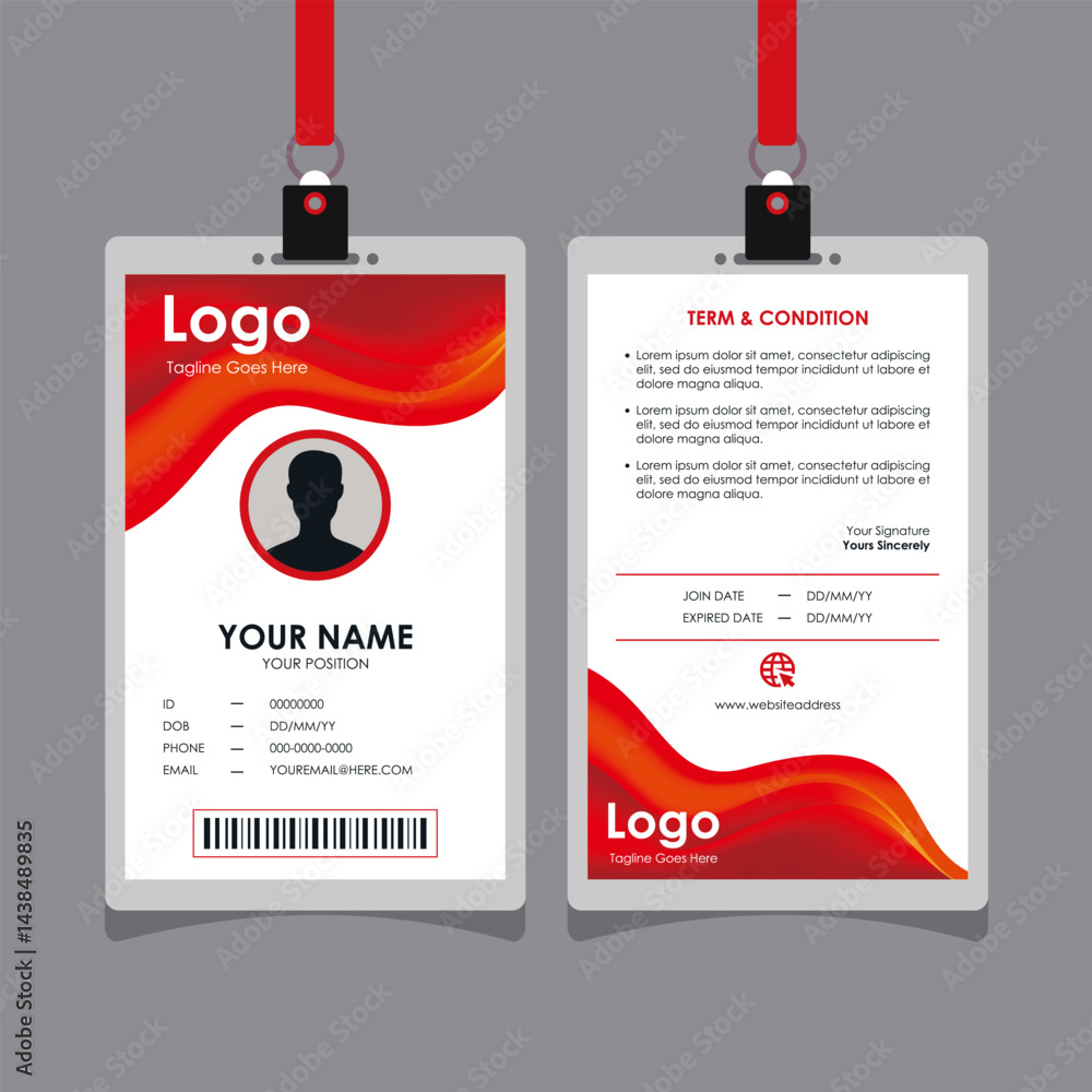 Professional Employee ID Card Design