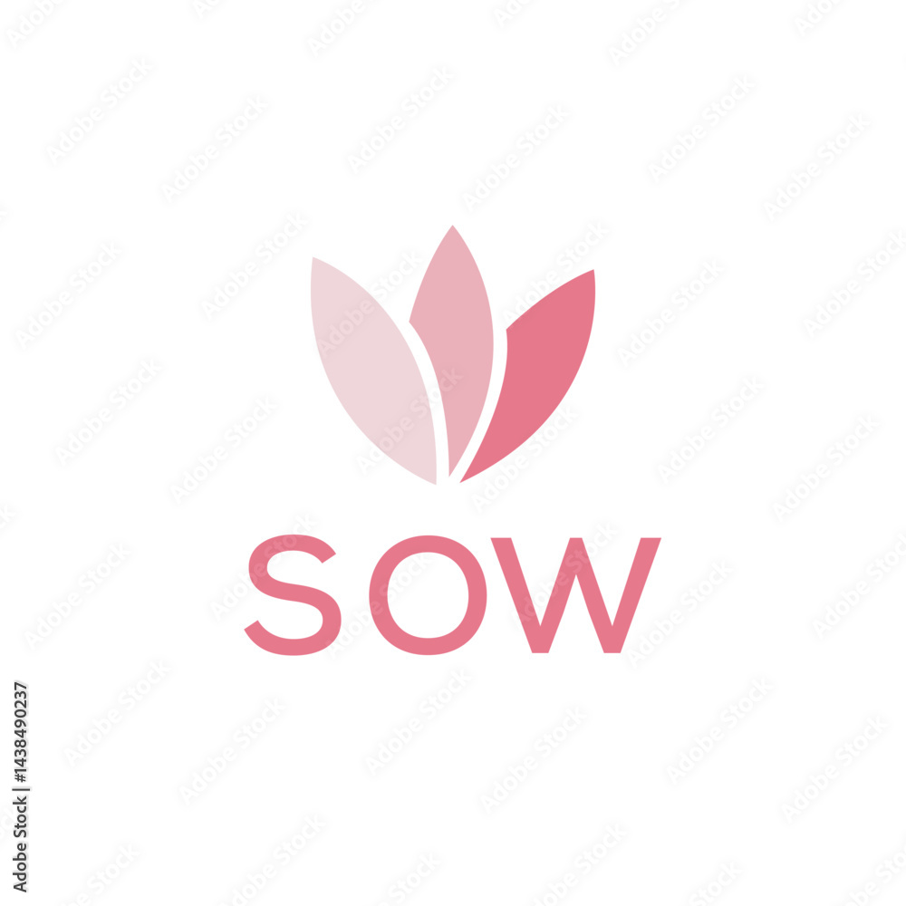 SOW Letter Initial Logo Design Template Vector Illustration SOW Letter Initial Logo Design Template Vector Illustration